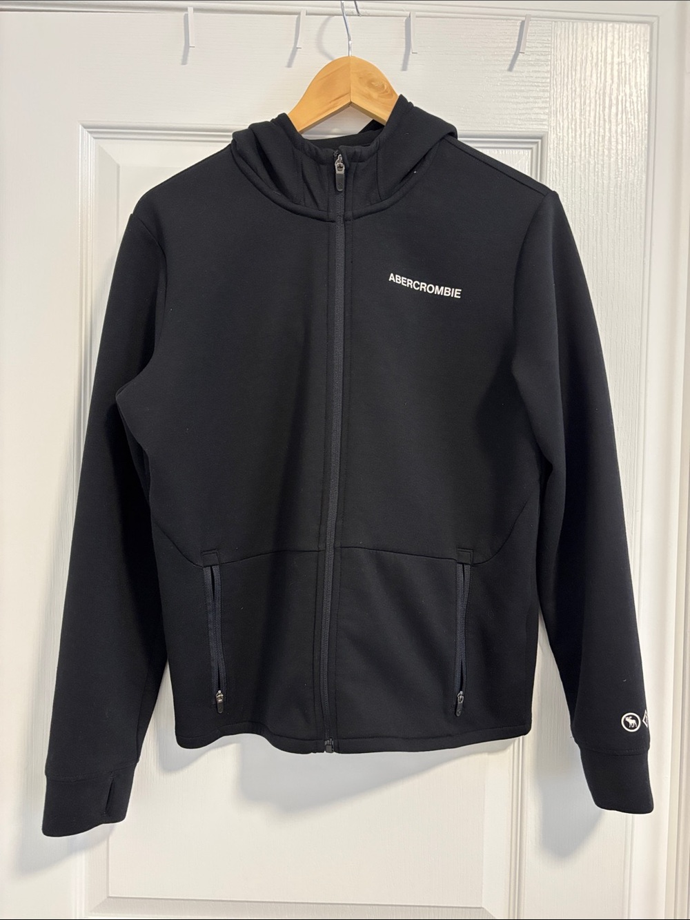 Abercrombie & Fitch Kids Black Full-Zip Hoodie Jacket